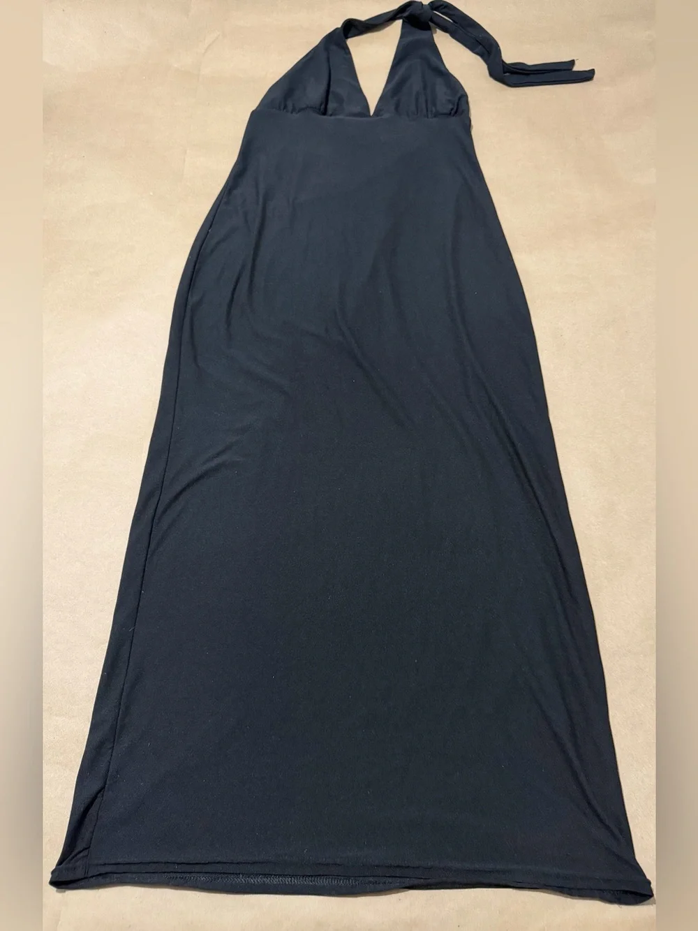 No Boundaries Black One-Shoulder Halter Midi Dress